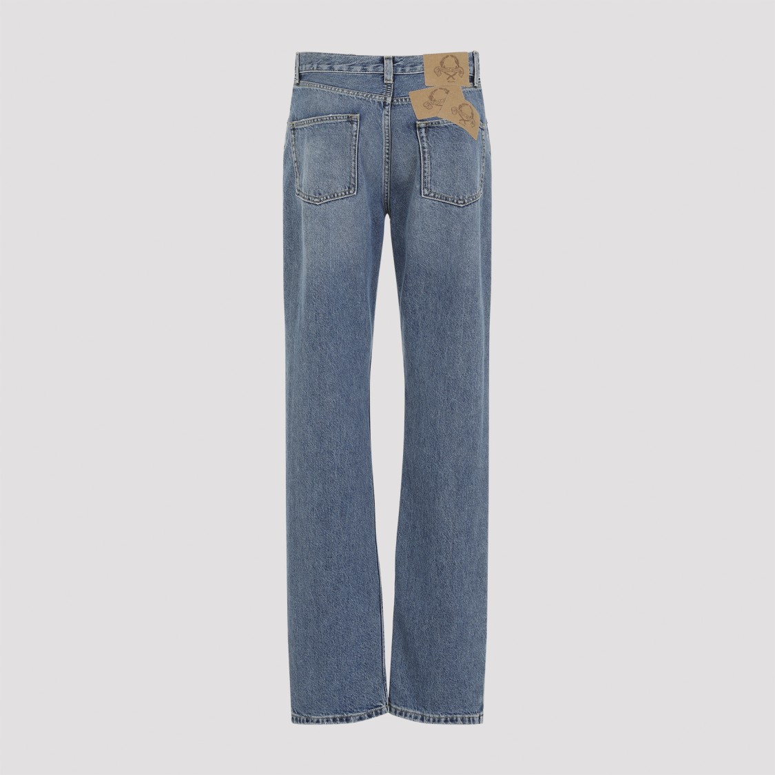 Moschino Relaxed High-waist Jeans With Classic Five-pocket Styling In Blue