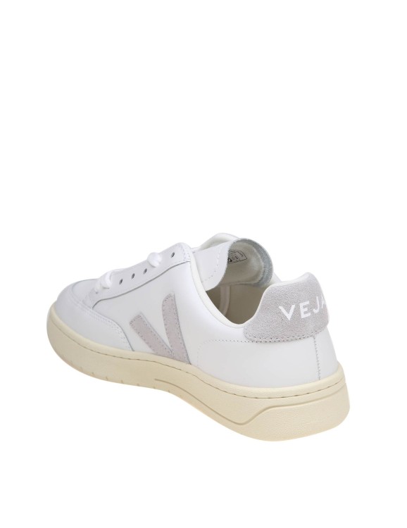 Shop Veja V 12 Sneakers In White/grey Leather