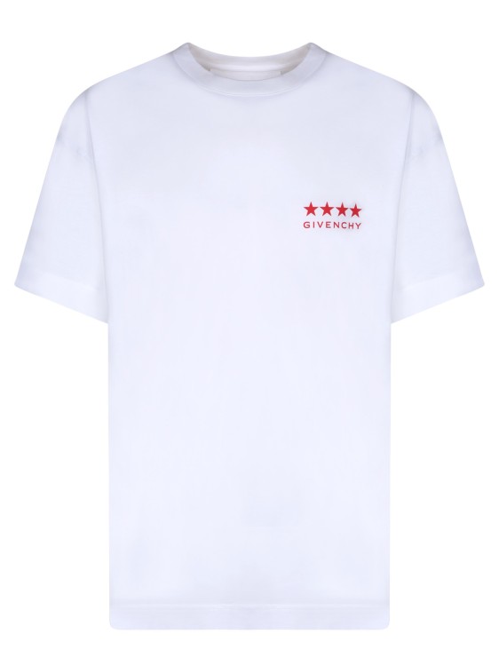 Shop Givenchy White Cotton T-shirts In Silver