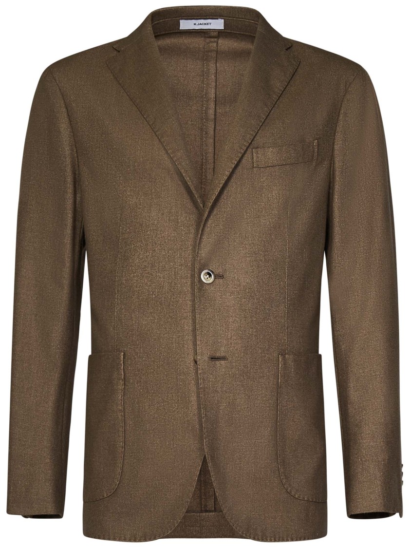 Boglioli K-jacket Jacket In Melange Wool In Brown