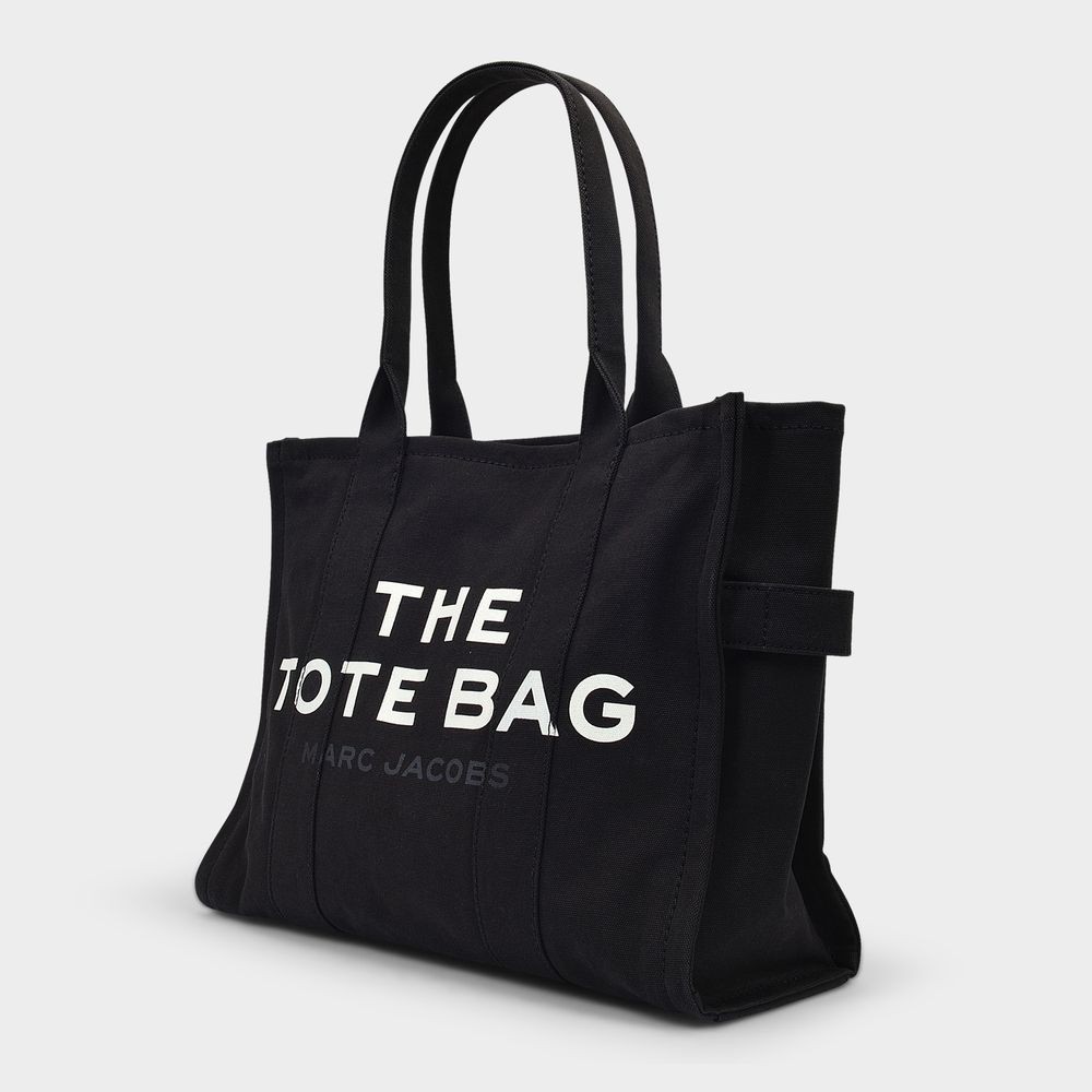 Marc Jacobs The Large Tote Bag - Black - Cotton In Black