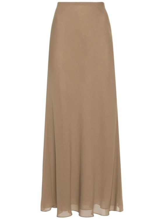Shop Khaite Light Brown Maxi Skirt