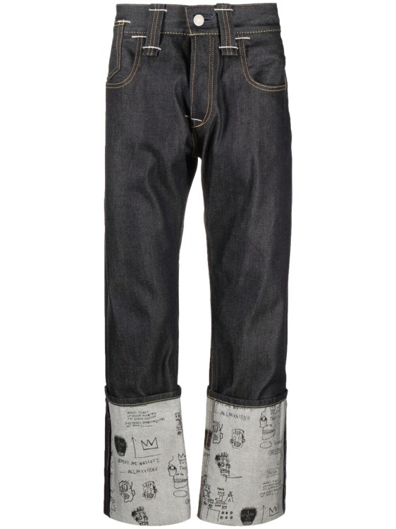 Junya Watanabe Indigo Levi's Edition Print Jeans In Blue
