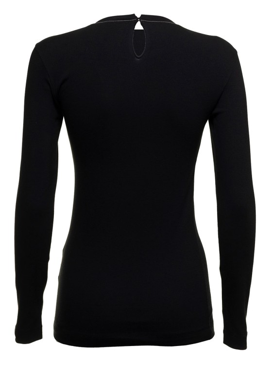 Shop Brunello Cucinelli Woman's Long-sleeved Black Cotton T-shirt