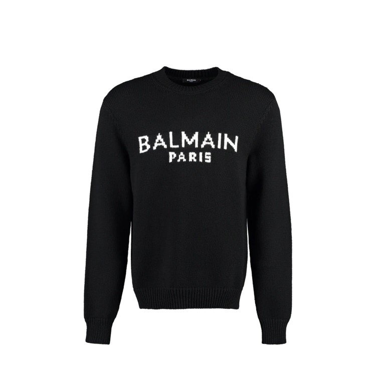 Balmain Logo Sweater In Black