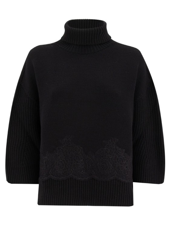 Ermanno Scervino Turtleneck Wool Sweater In Black