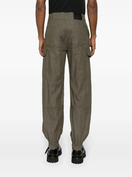 Shop Alexander Mcqueen Khaki Cargo Denim Pants In Grey