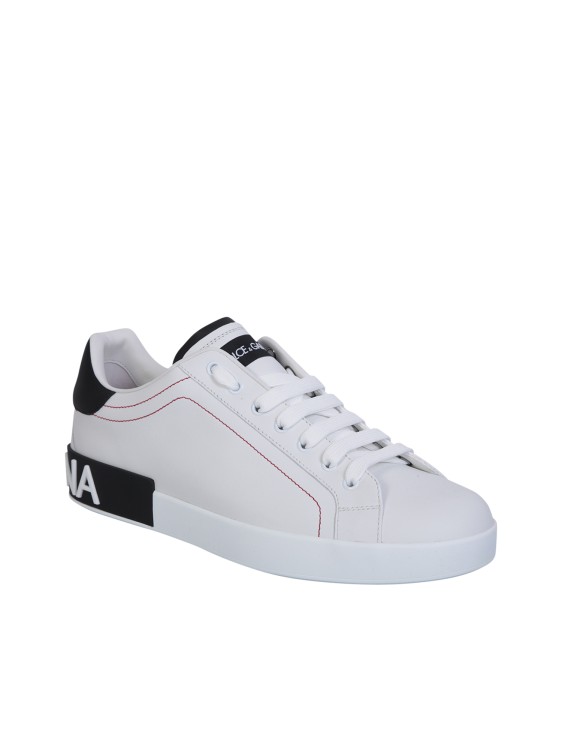 Shop Dolce & Gabbana Portofino White/black Sneakers