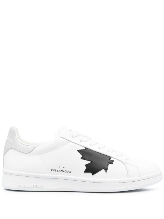 DSQUARED2 LOGO-PATCH LOW-TOP TRAINERS