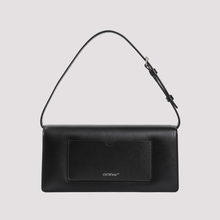 Shop Off-white Black Jitney 1.0 Leather Shoulder Bag