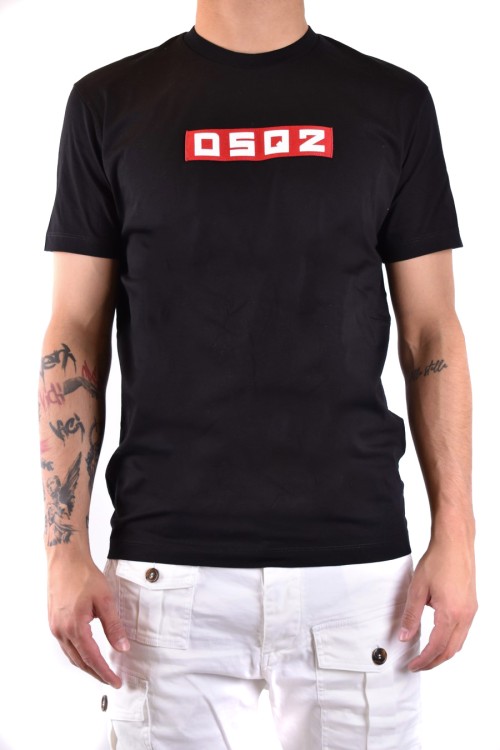 Shop Dsquared2 Black Cotton T-shirt