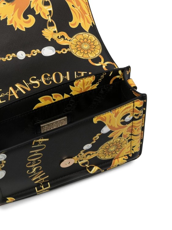 Shop Versace Jeans Couture Black Handbag With Chain Top Handle