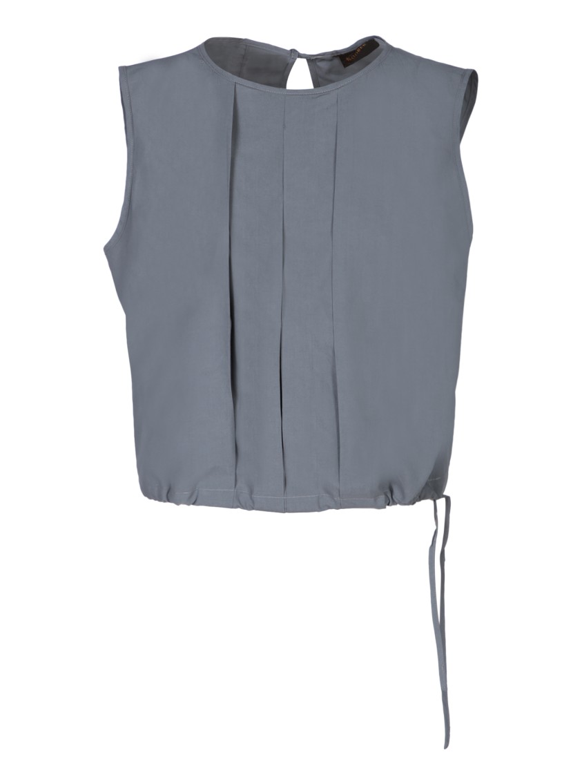 Moorer Ervisa Cropped Top In Grey