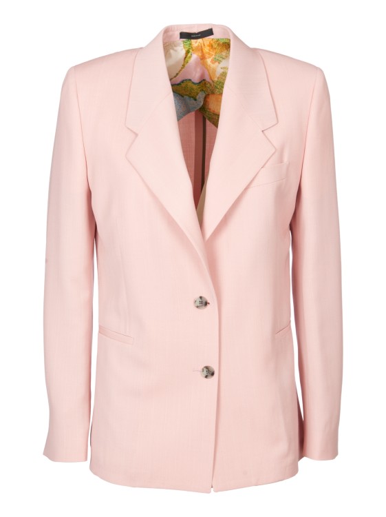Shop Paul Smith Pink Single-breasted Jacket In Neutrals