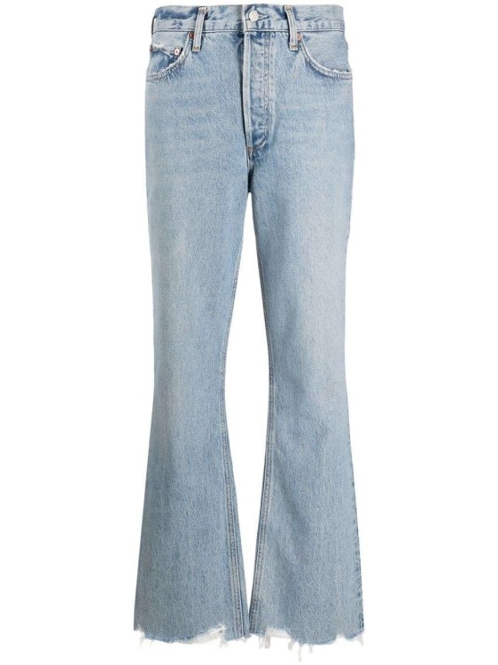 Shop Agolde Mid-rise Bootcut Denim Jeans In Blue