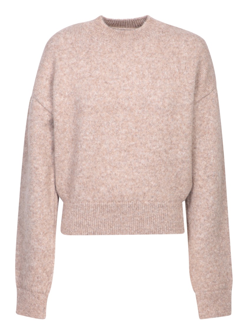 Jacquemus Knit Sweater With Classic Crew Neck And Long Sleeves In Neutrals