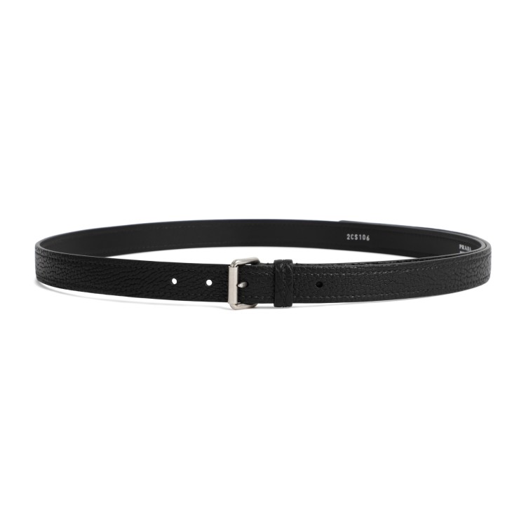 Shop Prada Black Leather Belt