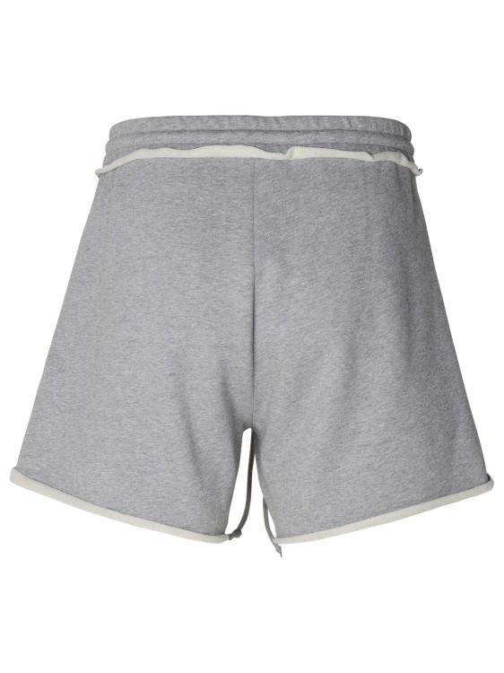 Shop Balmain Grey Cotton Bermuda Shorts