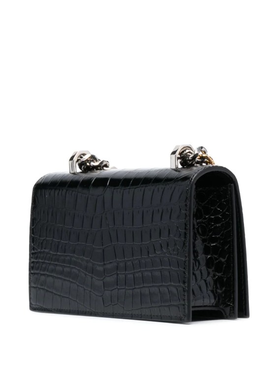 Shop Alexander Mcqueen Black Jeweled Mini Bag