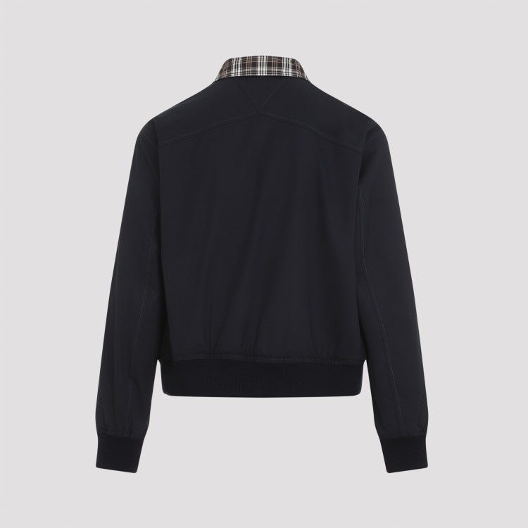 Shop Bottega Veneta Midnight Blue Cotton Jacket