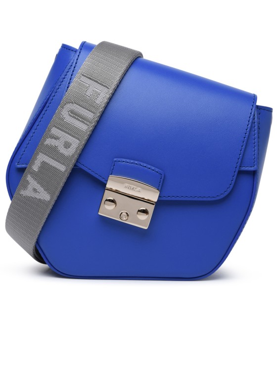 Furla Metropolis Prisma' Blue Leather Blend Bag