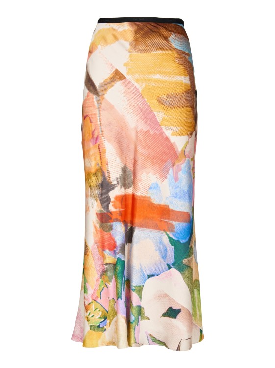 Shop Paul Smith Long Skirt With Multicolor Print In Neutrals