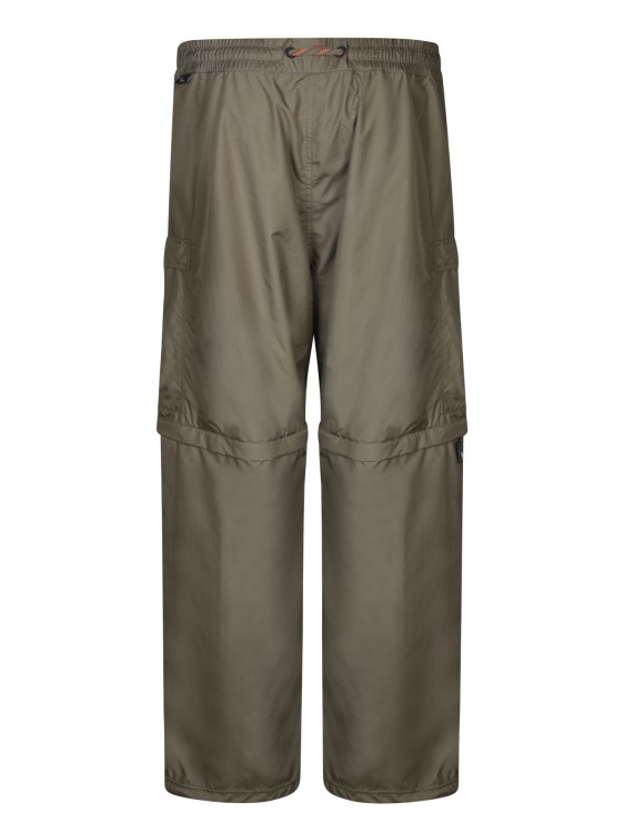 Shop Moncler Nylon Trousers In Green