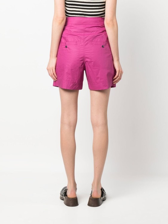 Shop Isabel Marant Étoile High-waisted Cotton Mini Shorts In Pink