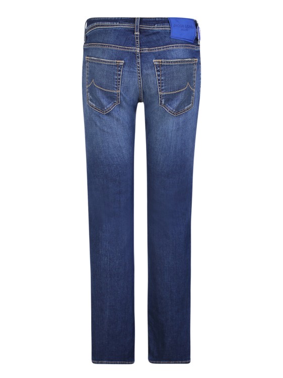Shop Jacob Cohen Midnight Blue Slim-cut Jeans