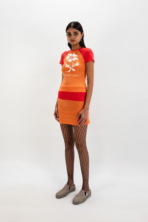 Shop Maisie Wilen Slinky T-shirt In Orange