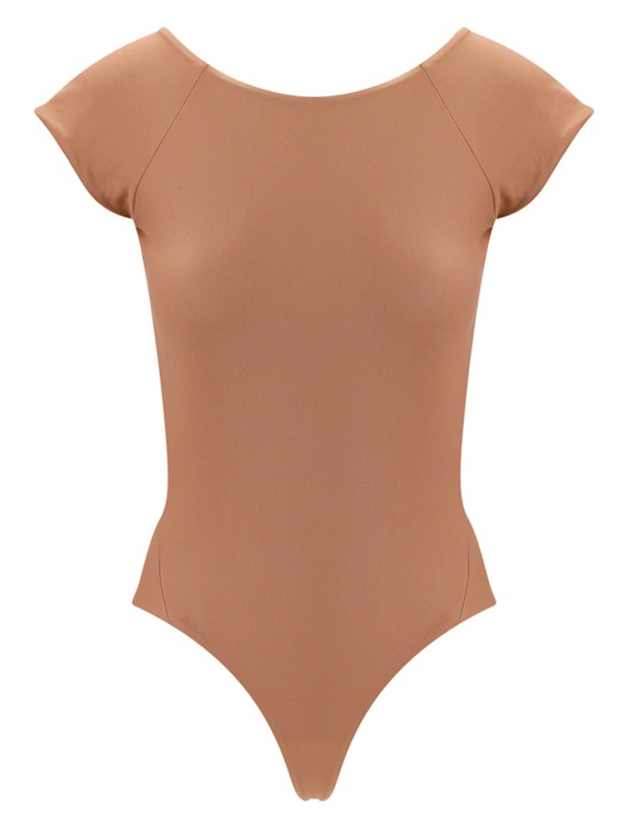 Shop Cheri' Beige Nylon One-piece Swimsuit In Brown
