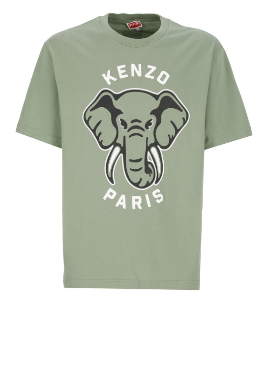 Shop Kenzo Elephant T-shirt In Grey