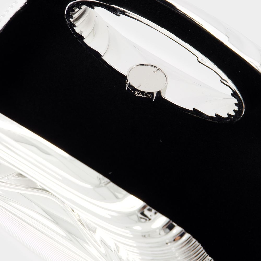 Cult Gaia Mimi Top Handle Clutch In White
