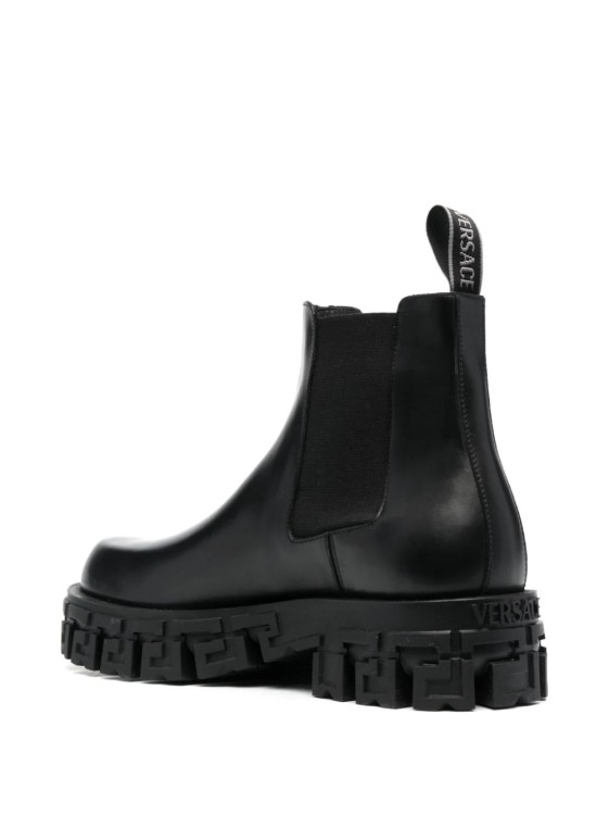 Shop Versace Greca Portico Black Boots
