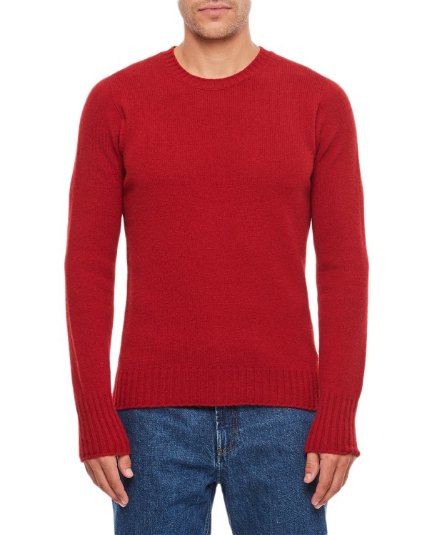 Drumohr Crewneck Wool Sweater In Red