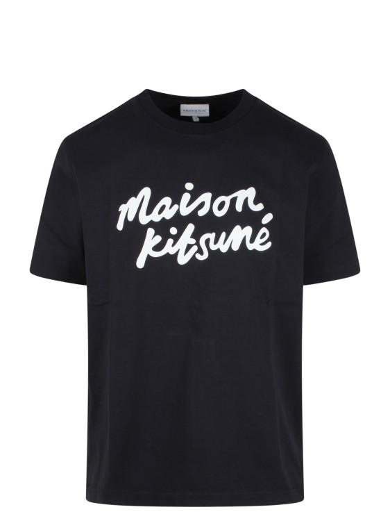 Shop Maison Kitsuné Handwriting T-shirt In Black