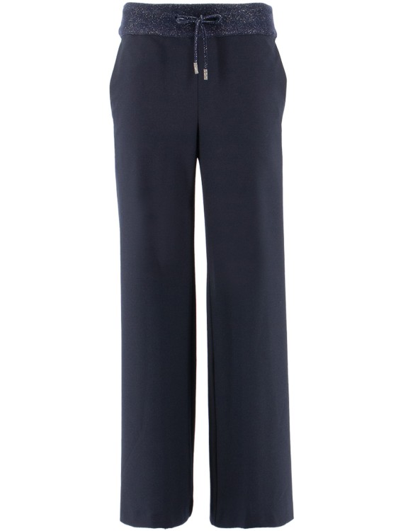 PANICALE NAVY BLUE WIDE LEG TROUSERS