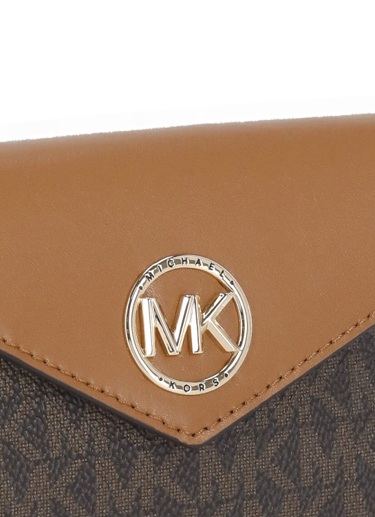 Shop Michael Michael Kors Leather Wallet In Brown