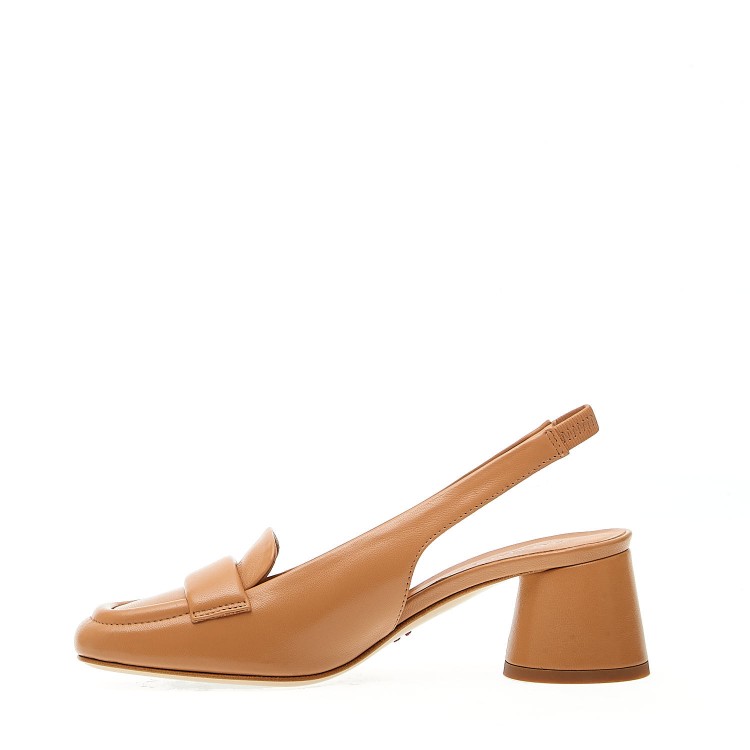 Halmanera Caramel Slingback Heel 50mm In Brown