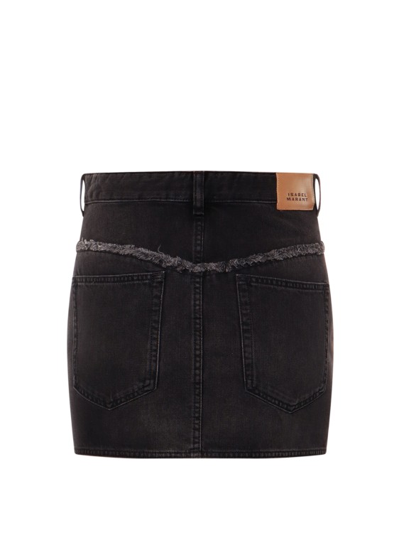 Shop Isabel Marant Denim Mini Skirt In Black