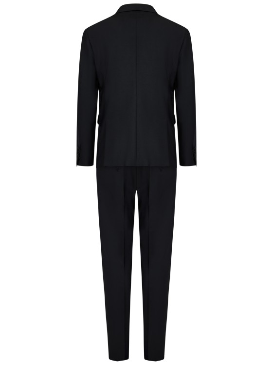 Shop Dsquared2 Slim-fit Stretch Virgin Wool Blend Tuxedo Suit In Black