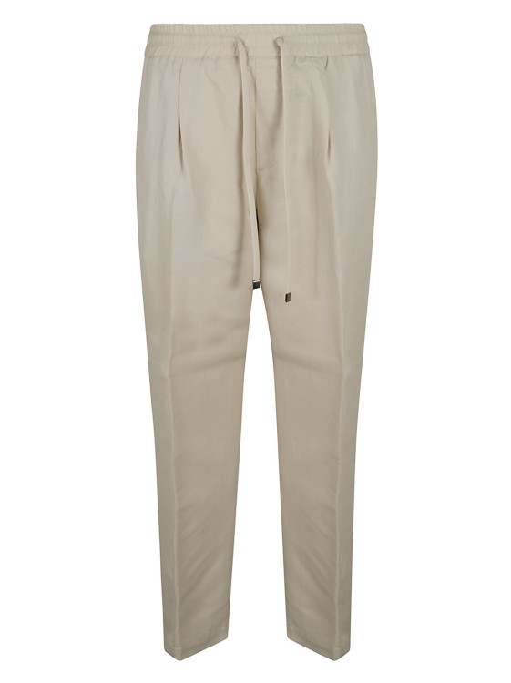 Shop Jacob Cohen Logo-patch Straight-leg Trousers In Grey