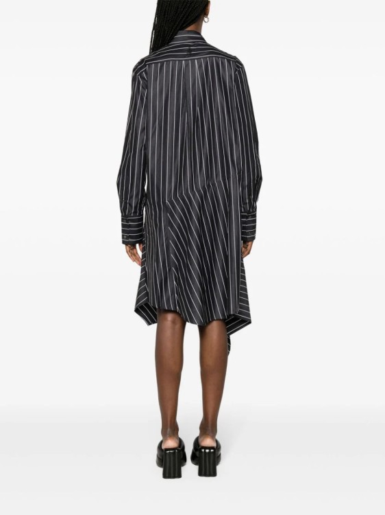 Shop Jw Anderson Black Striped Midi Dress