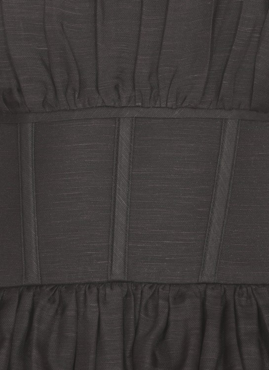 Shop Zimmermann Black Linen And Silk Dress