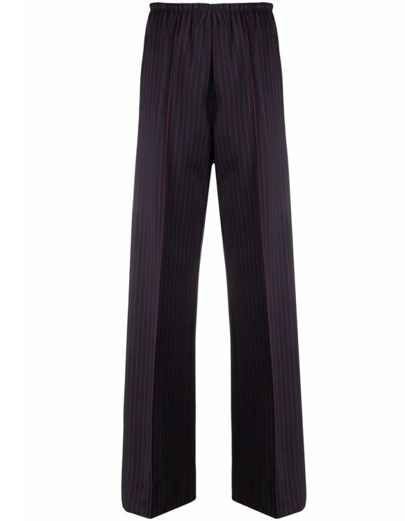 Palm Angels Striped Pants In Blue