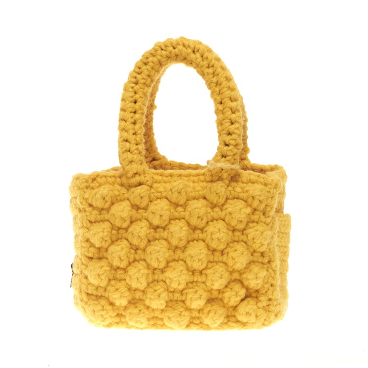 Chica Wool Yellow Small Shopping Crochet