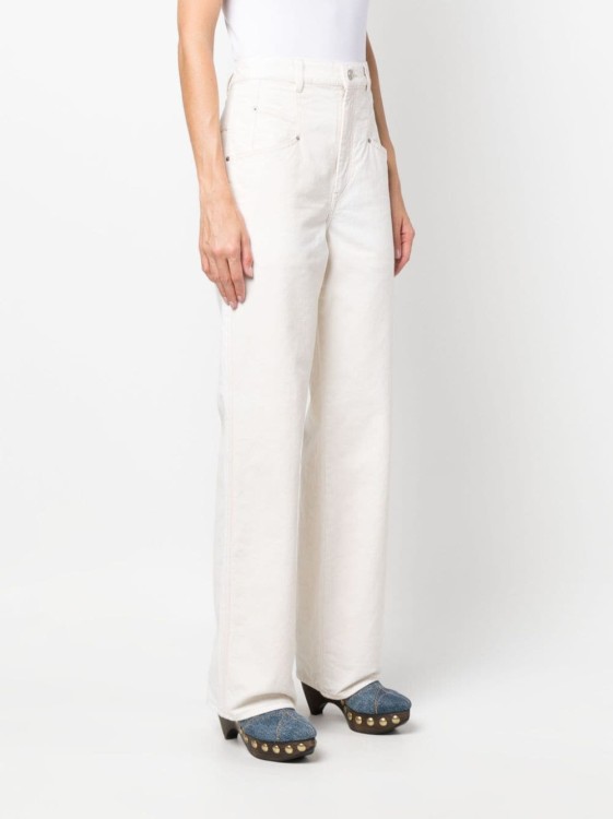 Shop Isabel Marant Dileskoa Flared Denim Jeans In White