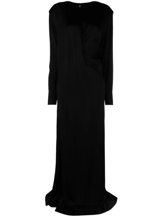 Stella Mccartney Black Drape Maxi Dress
