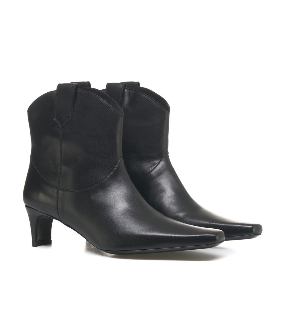 Shop Staud Ankle Boots 'western Wally' In Black