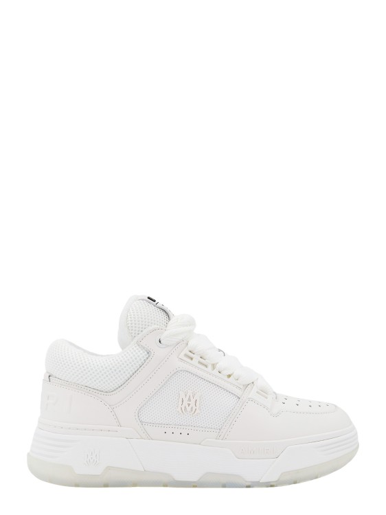Shop Amiri Mesh And Leather Sneakers In White